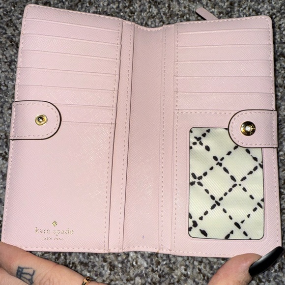 Kate spade light pink slim snap card holder wallet - Picture 9 of 13